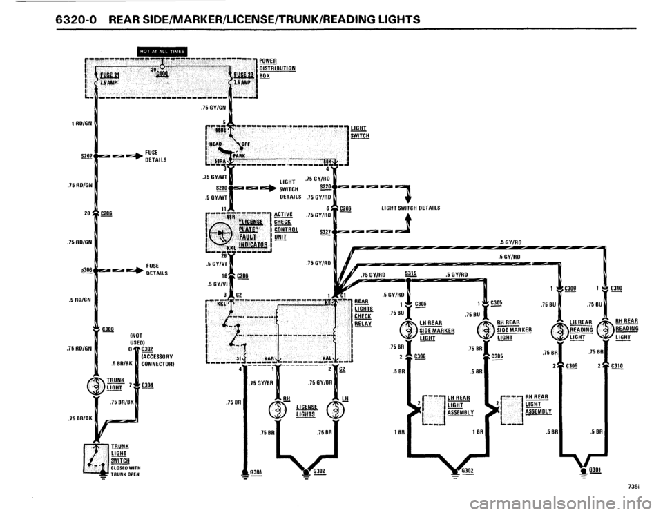 BMW 735i 1986 E23 Electrical Troubleshooting Manual 
