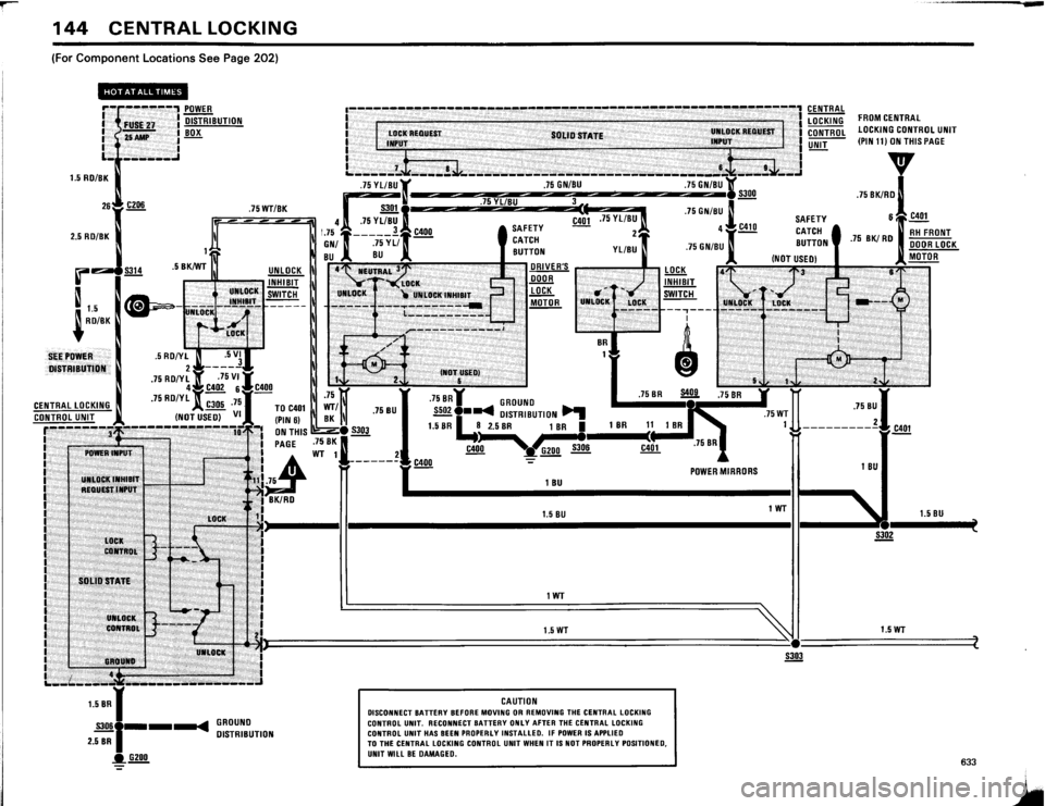BMW 633csi 1984 E24 Electrical Troubleshooting Manual 