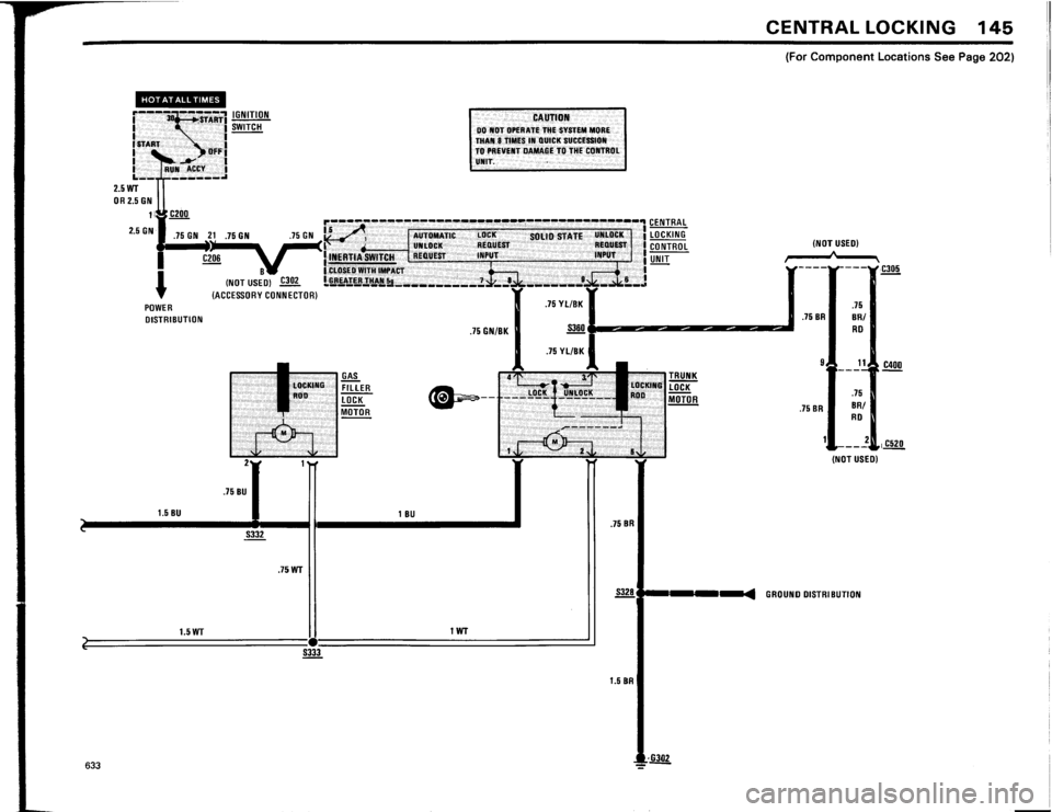 BMW 633csi 1984 E24 Electrical Troubleshooting Manual 