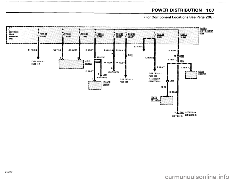 BMW 635csi 1985 E24 Electrical Troubleshooting Manual 