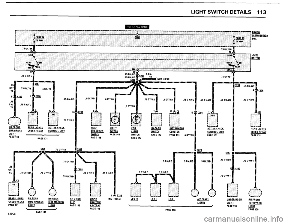 BMW 635csi 1985 E24 Electrical Troubleshooting Manual 