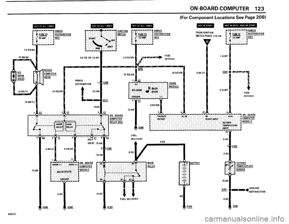 BMW 635csi 1985 E24 Electrical Troubleshooting Manual 