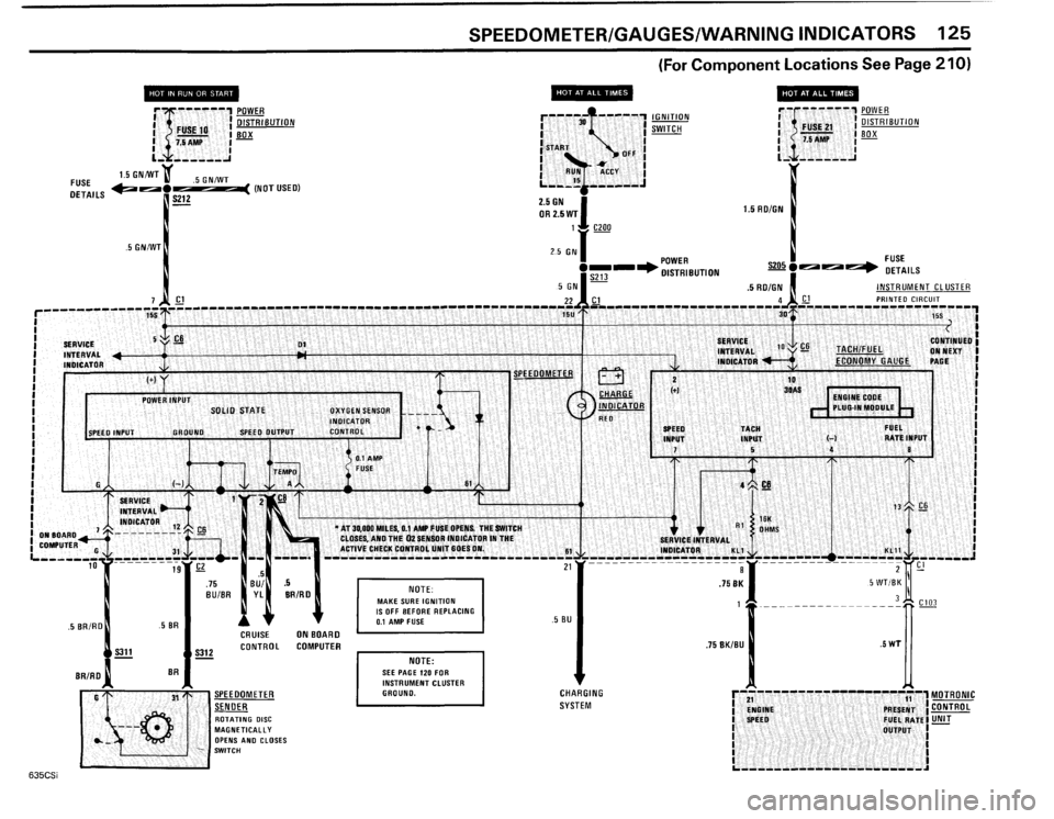 BMW 635csi 1985 E24 Electrical Troubleshooting Manual 