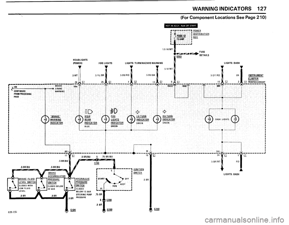 BMW 635csi 1985 E24 Electrical Troubleshooting Manual 