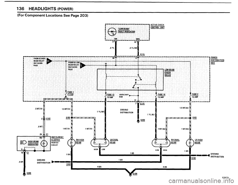 BMW 635csi 1985 E24 Electrical Troubleshooting Manual 