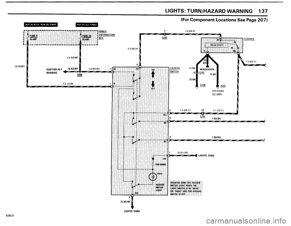 BMW 635csi 1985 E24 Electrical Troubleshooting Manual 