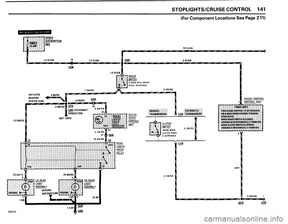 BMW 635csi 1985 E24 Electrical Troubleshooting Manual 