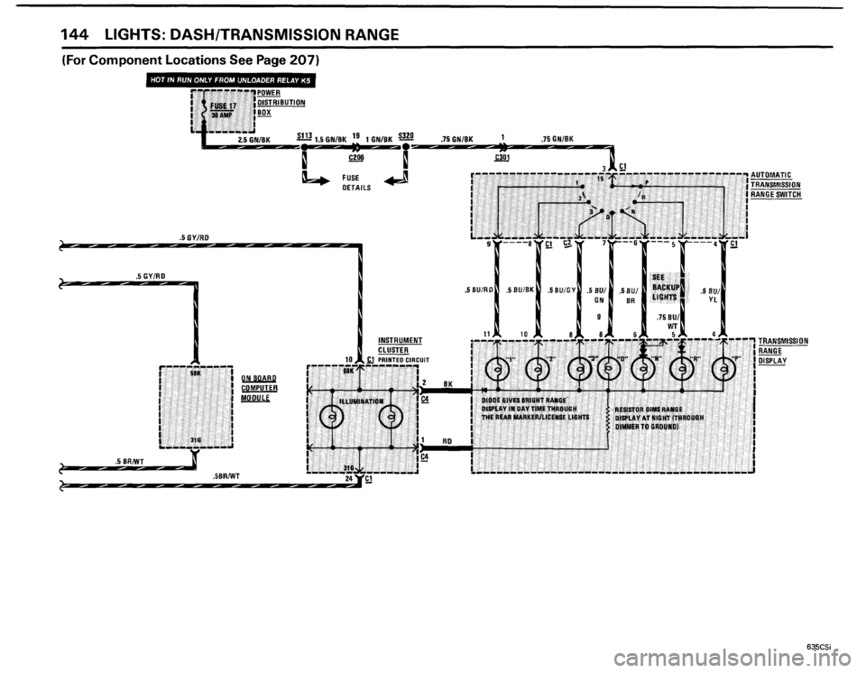 BMW 635csi 1985 E24 Electrical Troubleshooting Manual 