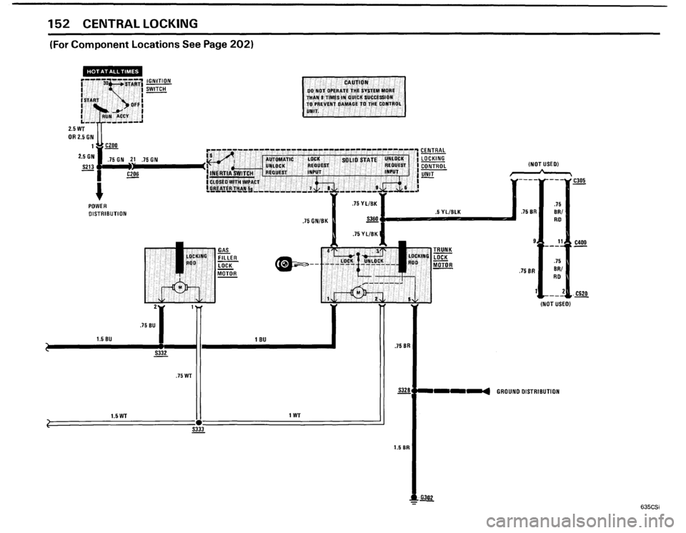 BMW 635csi 1985 E24 Electrical Troubleshooting Manual 
