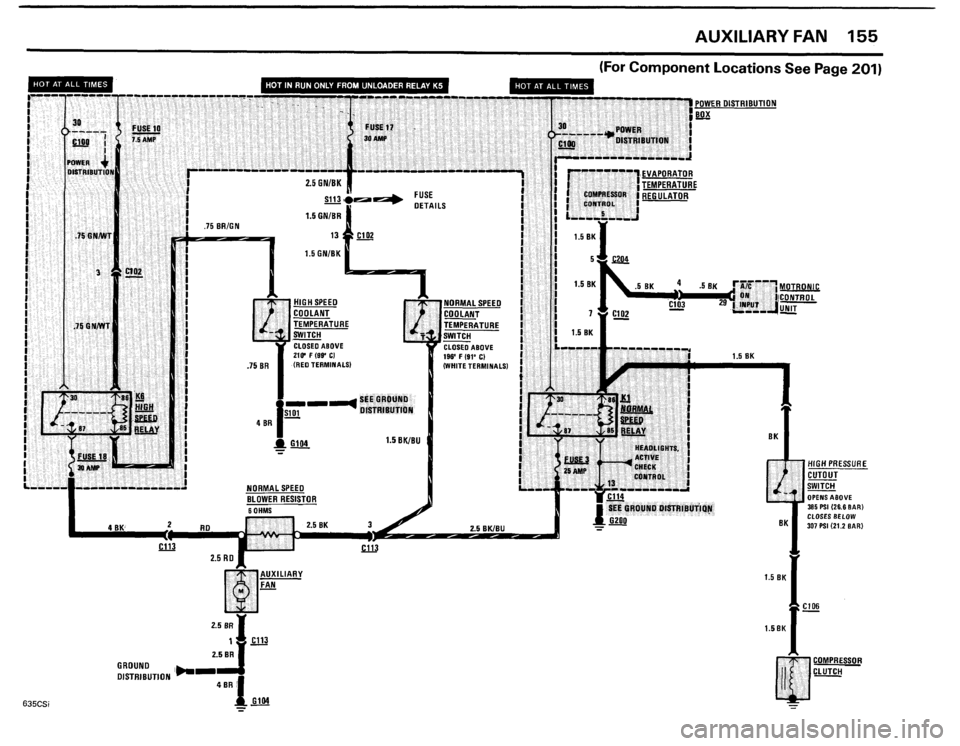 BMW 635csi 1985 E24 Electrical Troubleshooting Manual 
