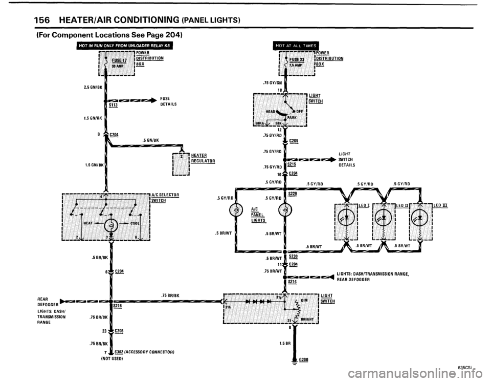 BMW 635csi 1985 E24 Electrical Troubleshooting Manual 