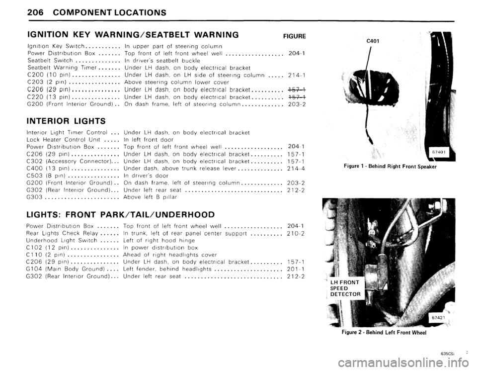 BMW 635csi 1985 E24 Electrical Troubleshooting Manual 