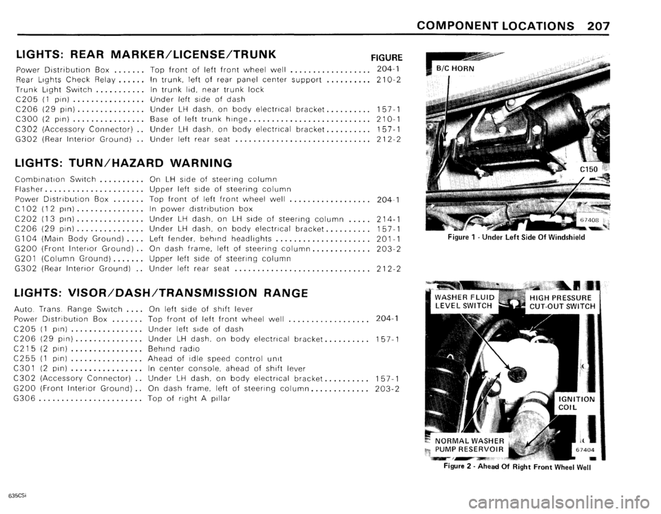 BMW 635csi 1985 E24 Electrical Troubleshooting Manual 