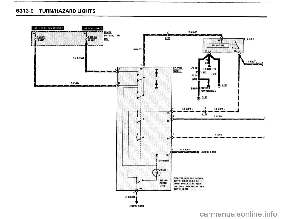 BMW 635csi 1988 E24 Electrical Troubleshooting Manual 