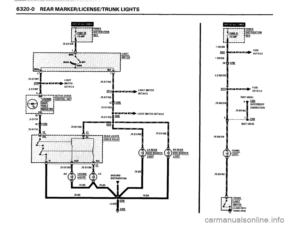 BMW 635csi 1988 E24 Electrical Troubleshooting Manual 