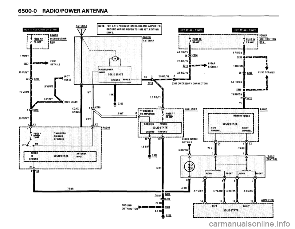 BMW 635csi 1988 E24 Electrical Troubleshooting Manual 