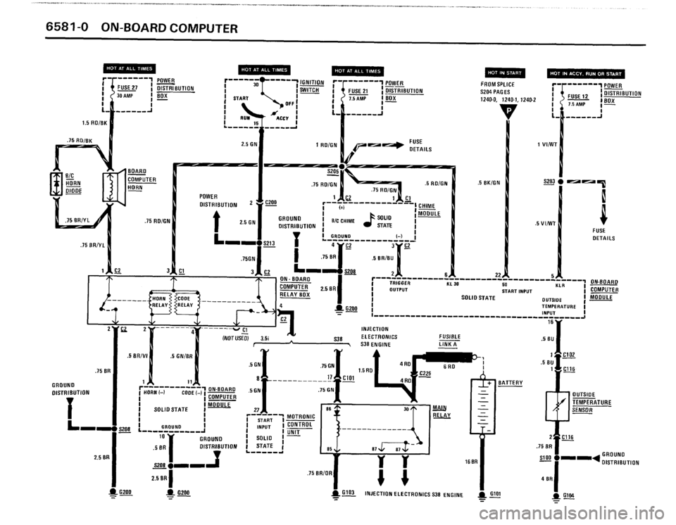 BMW 635csi 1988 E24 Electrical Troubleshooting Manual 