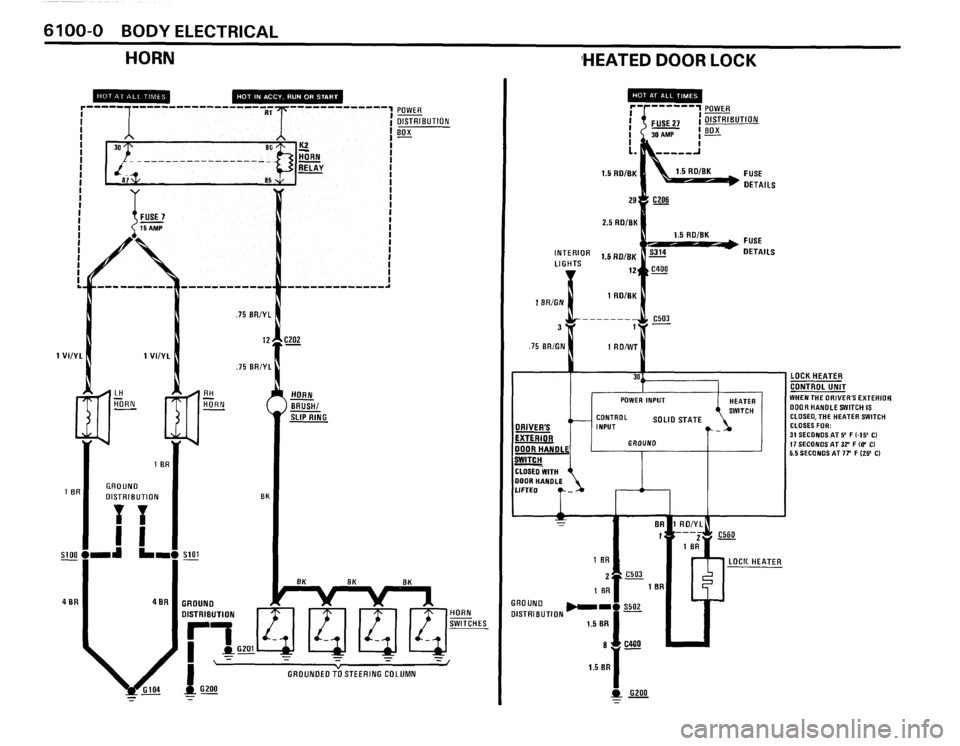 BMW 635csi 1988 E24 Electrical Troubleshooting Manual 