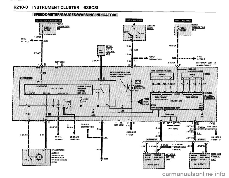 BMW 635csi 1988 E24 Electrical Troubleshooting Manual 