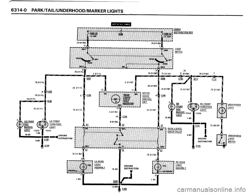 BMW 635csi 1989 E24 Electrical Troubleshooting Manual 