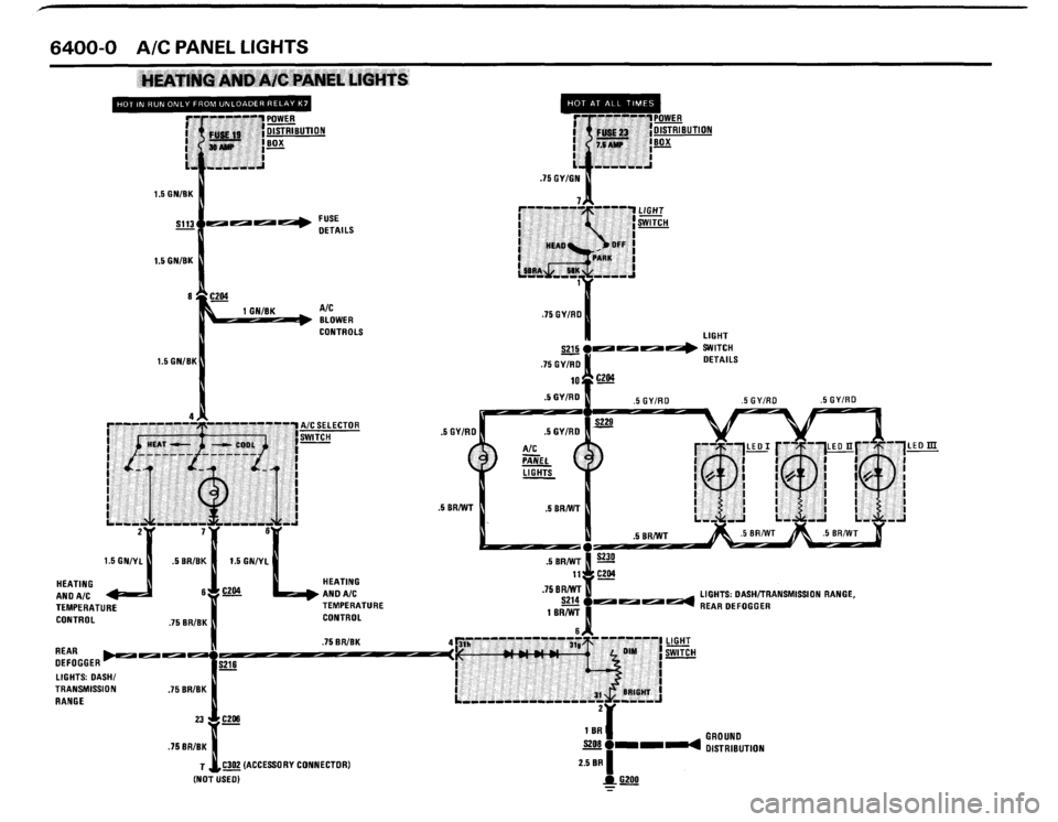 BMW 635csi 1989 E24 Electrical Troubleshooting Manual 