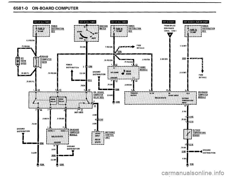 BMW 635csi 1989 E24 Electrical Troubleshooting Manual 