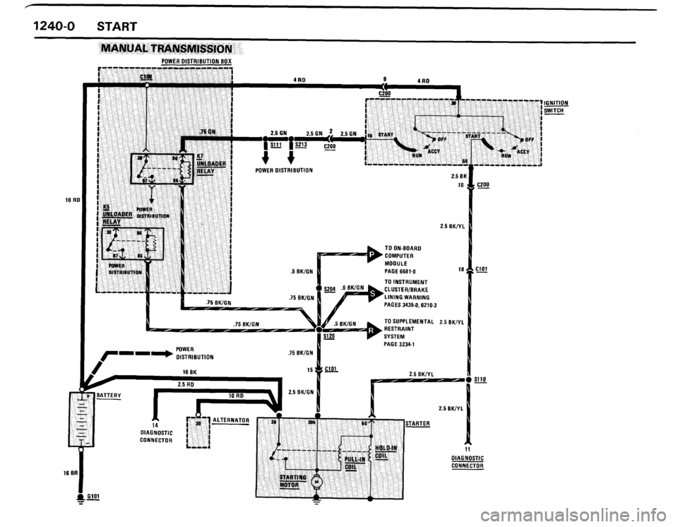 BMW 635csi 1989 E24 Electrical Troubleshooting Manual 