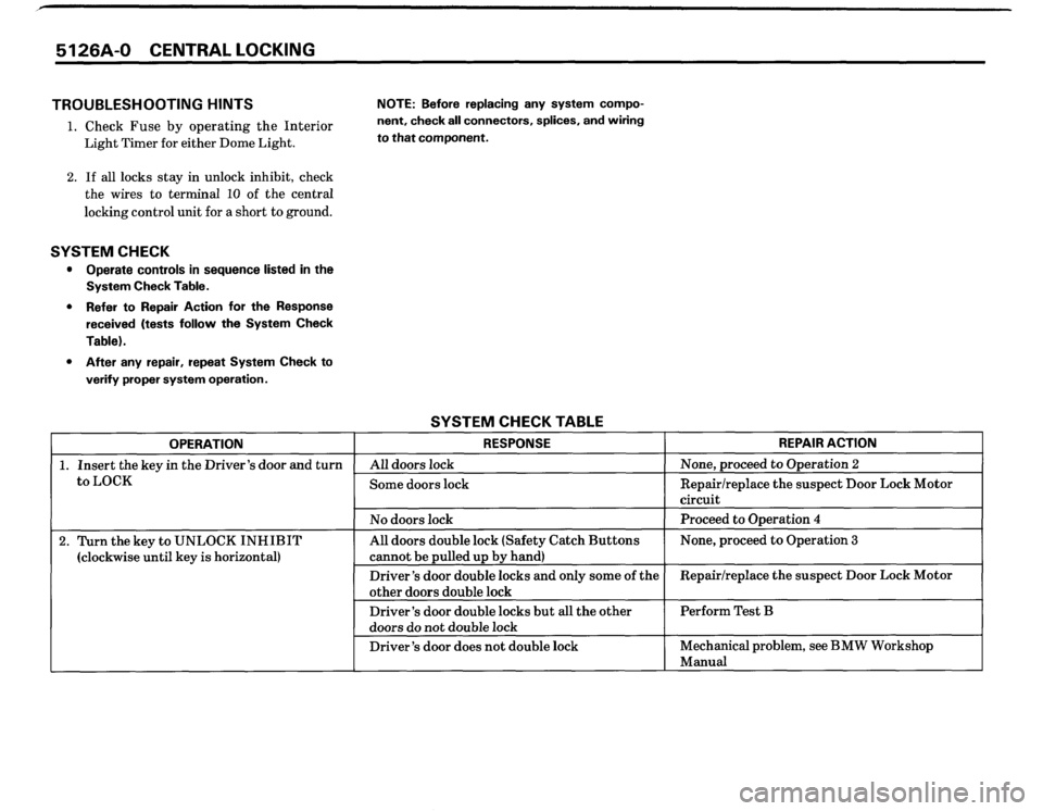 BMW 635csi 1989 E24 Electrical Troubleshooting Manual 