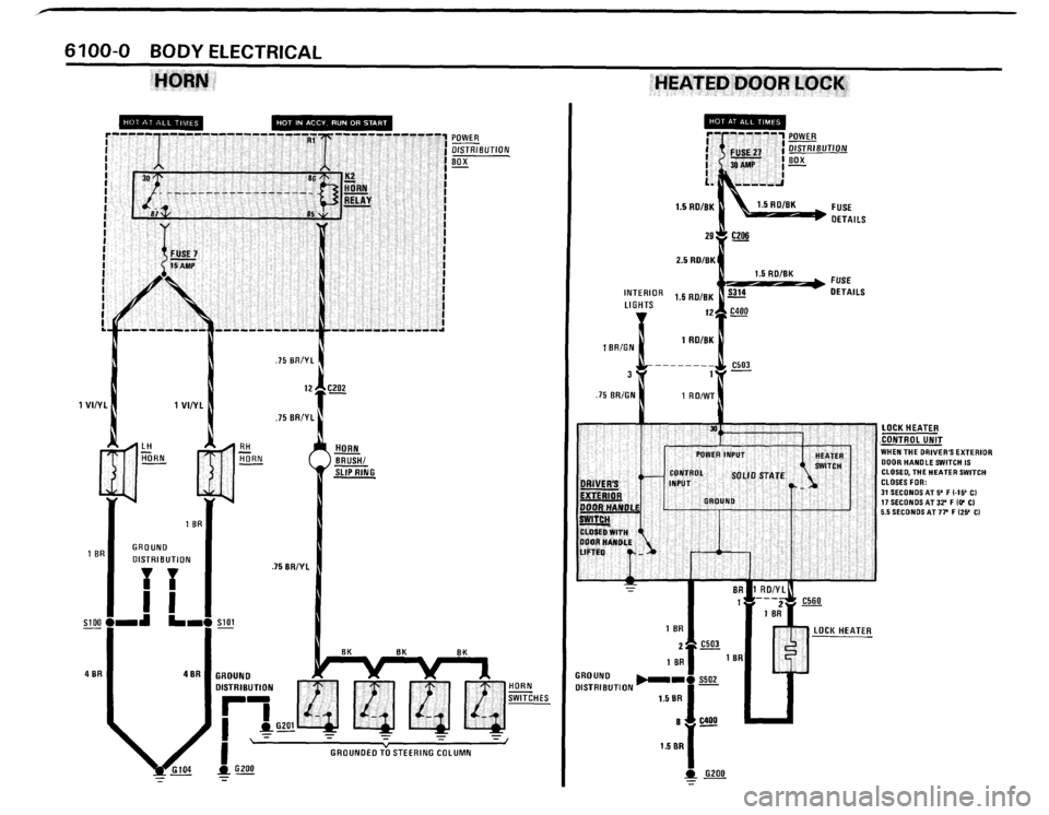 BMW 635csi 1989 E24 Electrical Troubleshooting Manual 