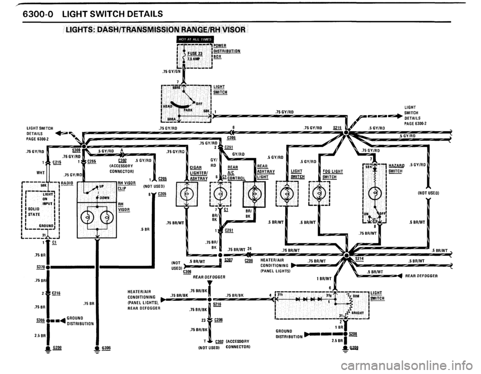 BMW 635csi 1989 E24 Electrical Troubleshooting Manual 