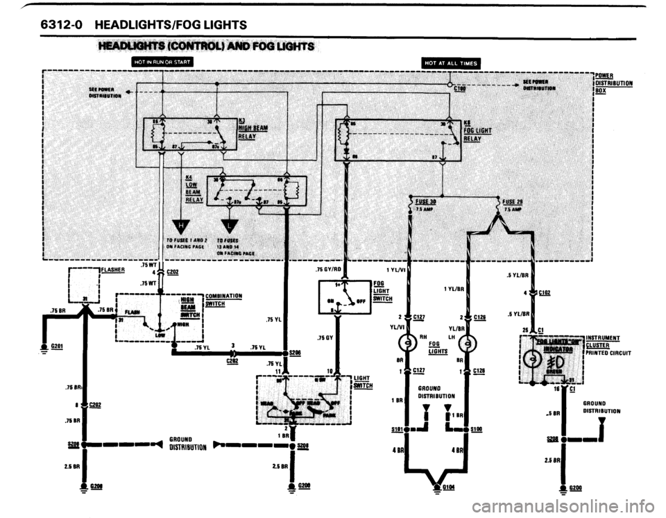 BMW 635csi 1989 E24 Electrical Troubleshooting Manual 