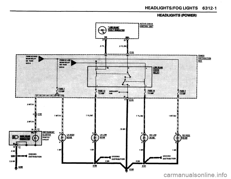 BMW 635csi 1989 E24 Electrical Troubleshooting Manual 