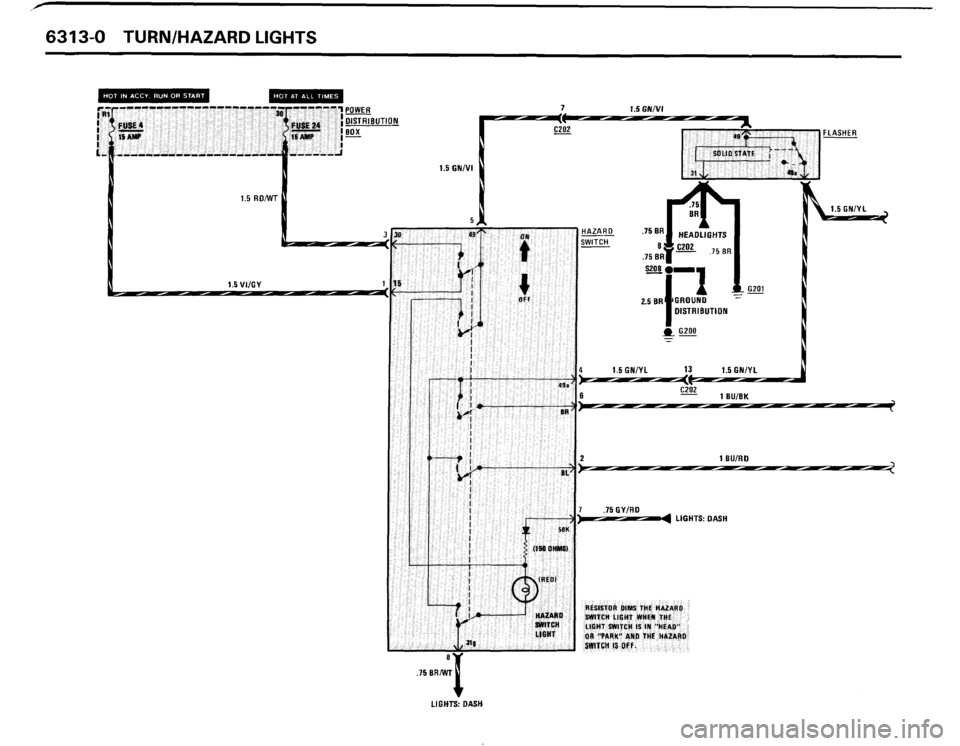BMW 635csi 1989 E24 Electrical Troubleshooting Manual 