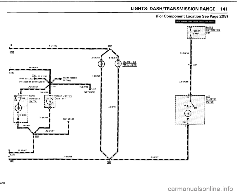 BMW 524TD 1985 E28 Electrical Troubleshooting Manual 