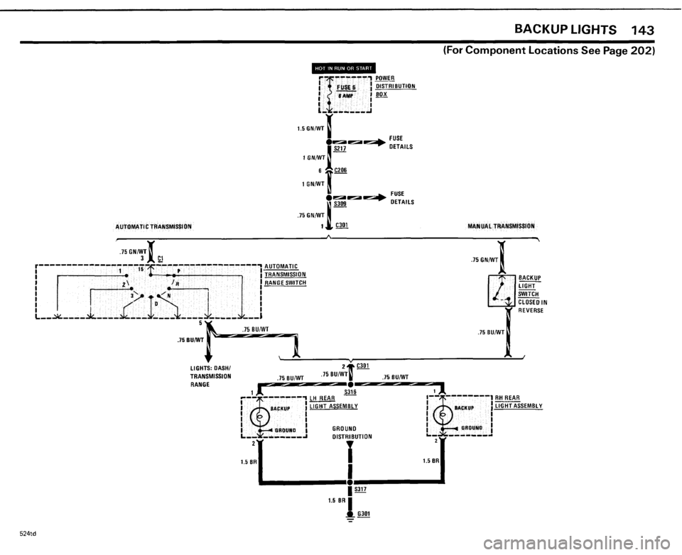 BMW 524TD 1985 E28 Electrical Troubleshooting Manual 