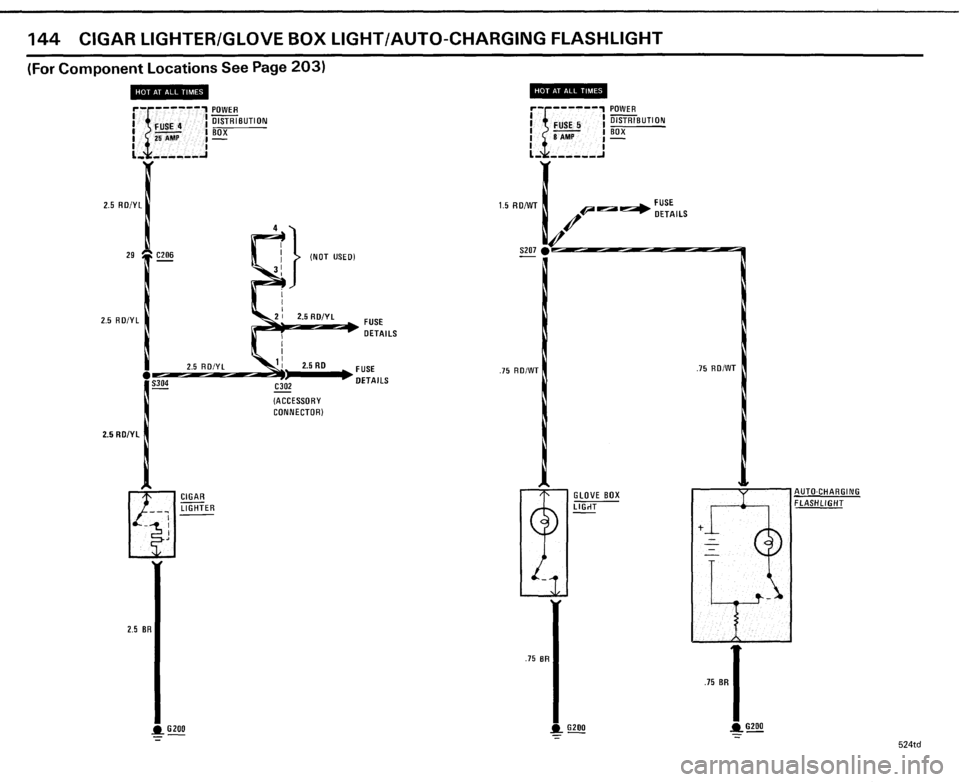 BMW 524TD 1985 E28 Electrical Troubleshooting Manual 
