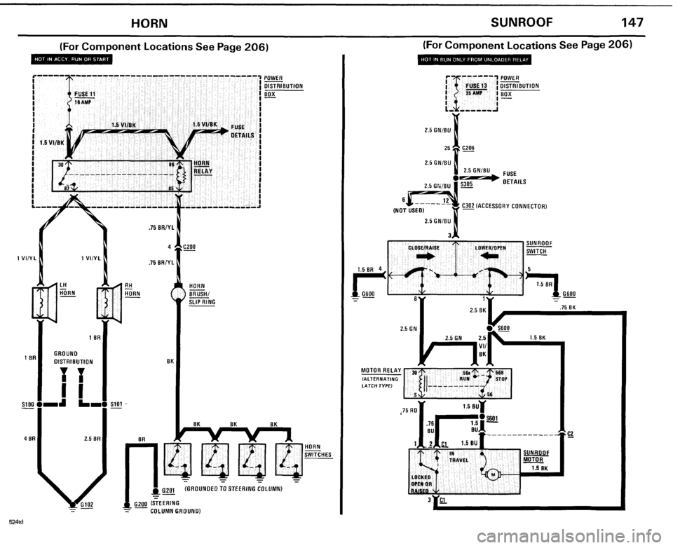 BMW 524TD 1985 E28 Electrical Troubleshooting Manual 
