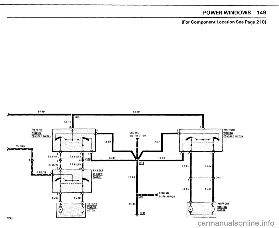 BMW 524TD 1985 E28 Electrical Troubleshooting Manual 