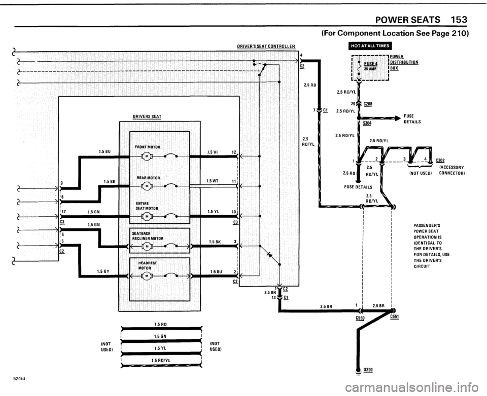 BMW 524TD 1985 E28 Electrical Troubleshooting Manual 