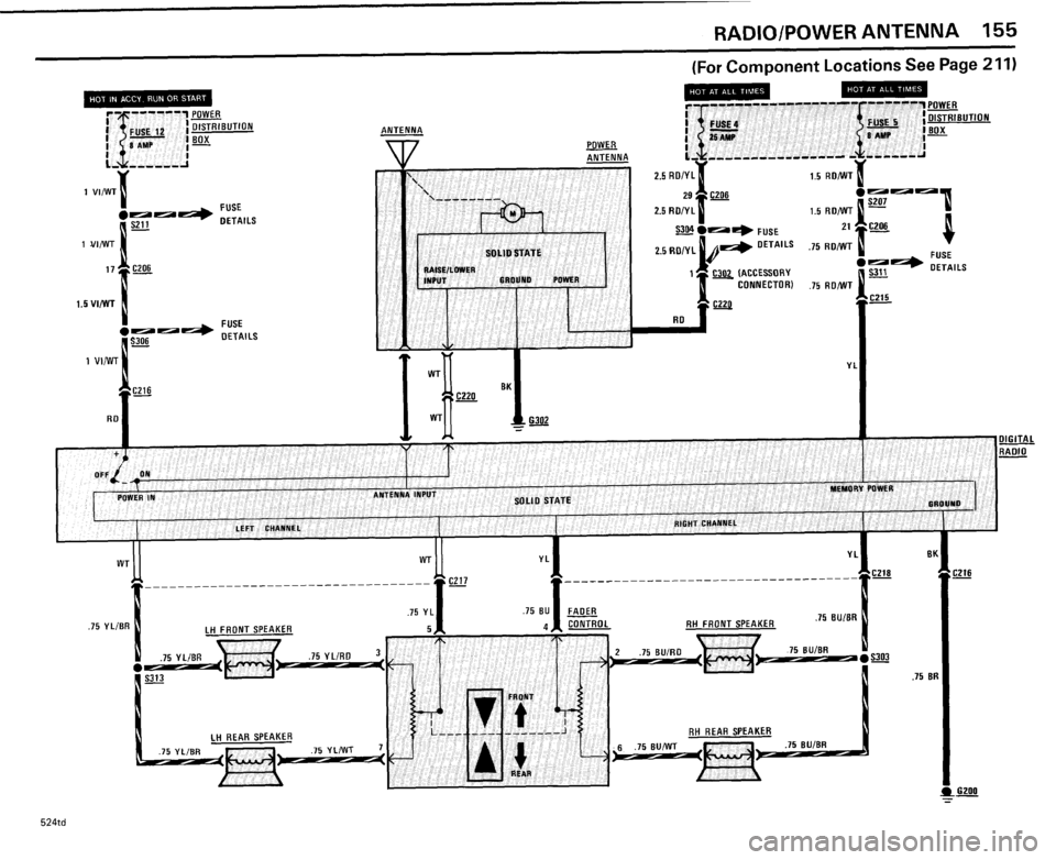 BMW 524TD 1985 E28 Electrical Troubleshooting Manual 