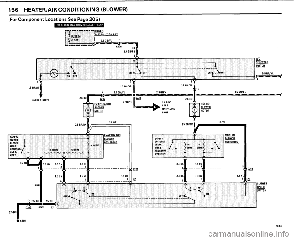 BMW 524TD 1985 E28 Electrical Troubleshooting Manual 