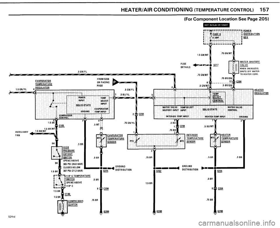 BMW 524TD 1985 E28 Electrical Troubleshooting Manual 