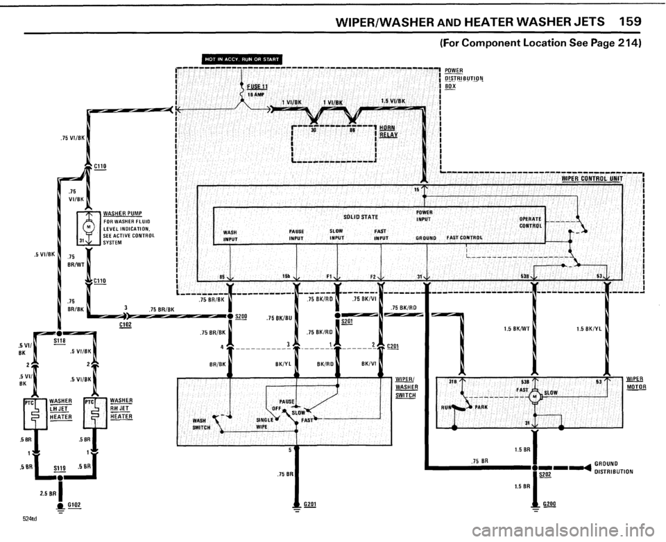 BMW 524TD 1985 E28 Electrical Troubleshooting Manual 