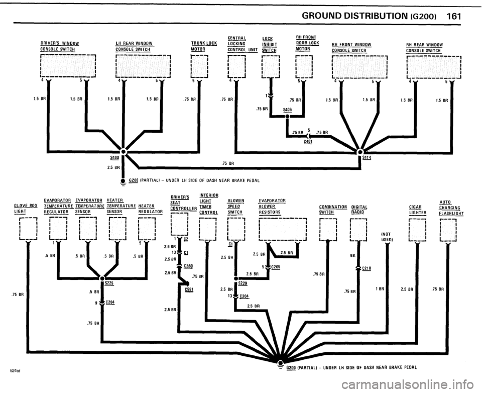 BMW 524TD 1985 E28 Electrical Troubleshooting Manual 