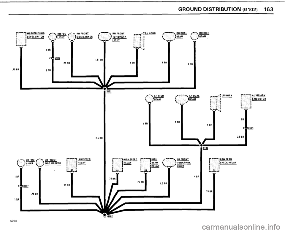 BMW 524TD 1985 E28 Electrical Troubleshooting Manual 