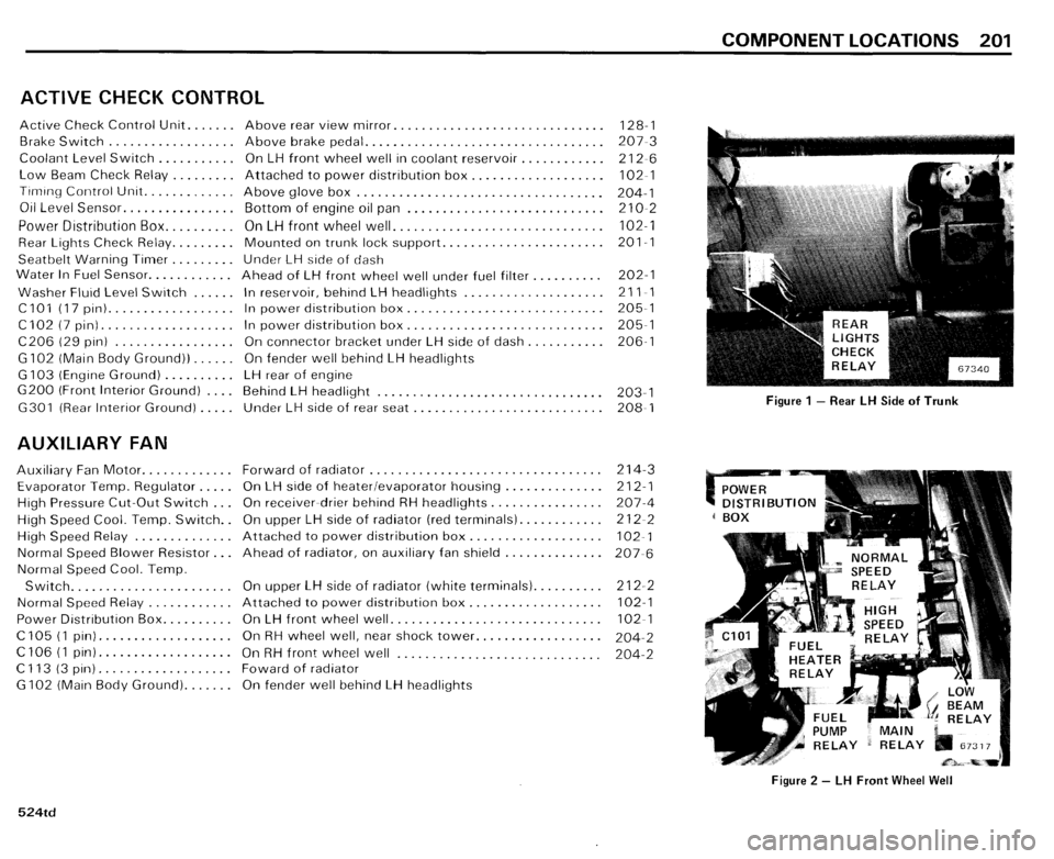BMW 524TD 1985 E28 Electrical Troubleshooting Manual 