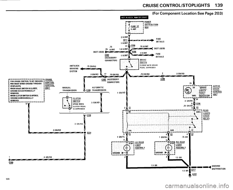 BMW 535i 1985 E28 Electrical Troubleshooting Manual 