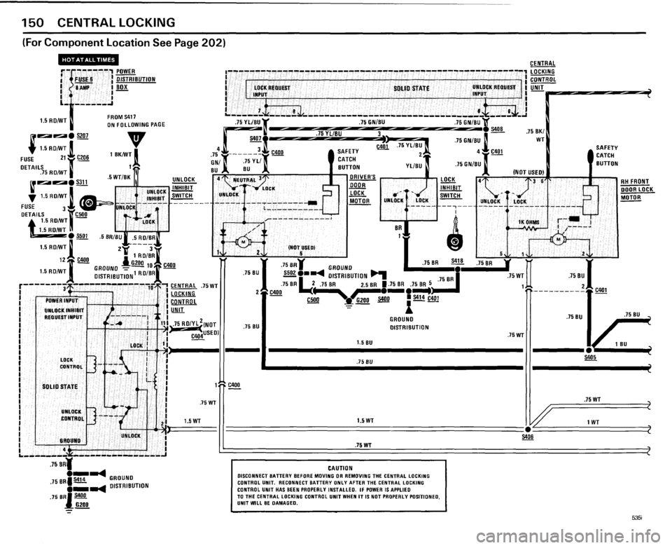 BMW 535i 1985 E28 Electrical Troubleshooting Manual 
