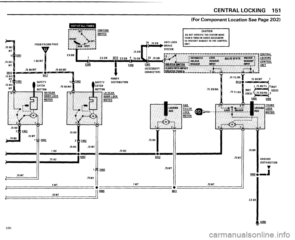 BMW 535i 1985 E28 Electrical Troubleshooting Manual 