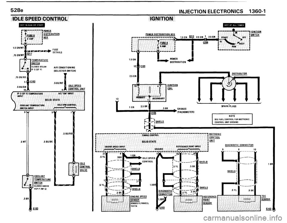 BMW 528e 1986 E28 Electrical Troubleshooting Manual 